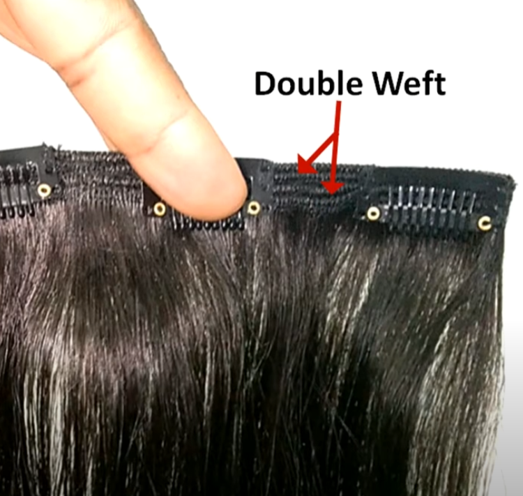 Types of Clip-In Hair Extensions: Double Wefted Clip in