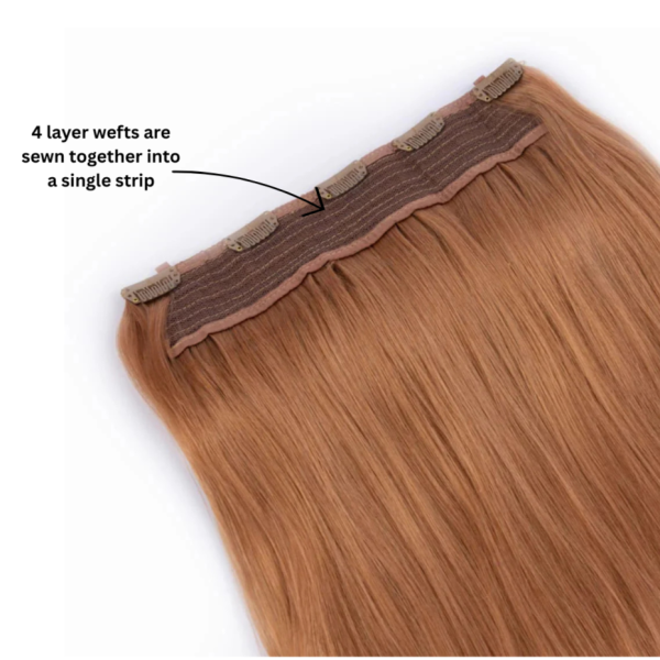 Types of Clip-In Hair Extensions: Quad Wefted Clip in