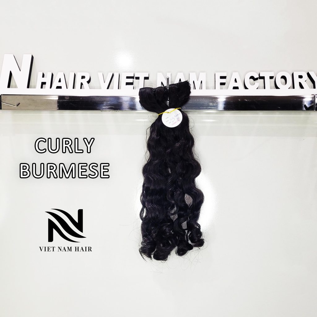 Black Burmese Curly Weft at N Hair Factory